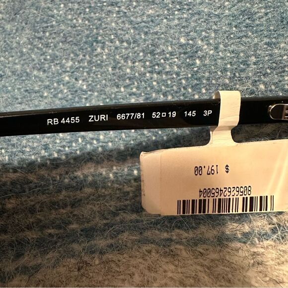 NWT Ray Ban Zuri Bio-based Black Polarized Sunglasses size 52-19 RB4455 - Picture 7 of 12